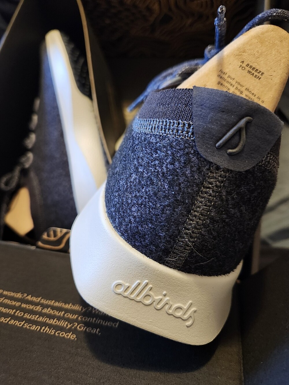 New Allbirds Wool Dasher Mizzle Kotare Night Dark Gray White Sole 10.5 Women - Picture 6 of 8